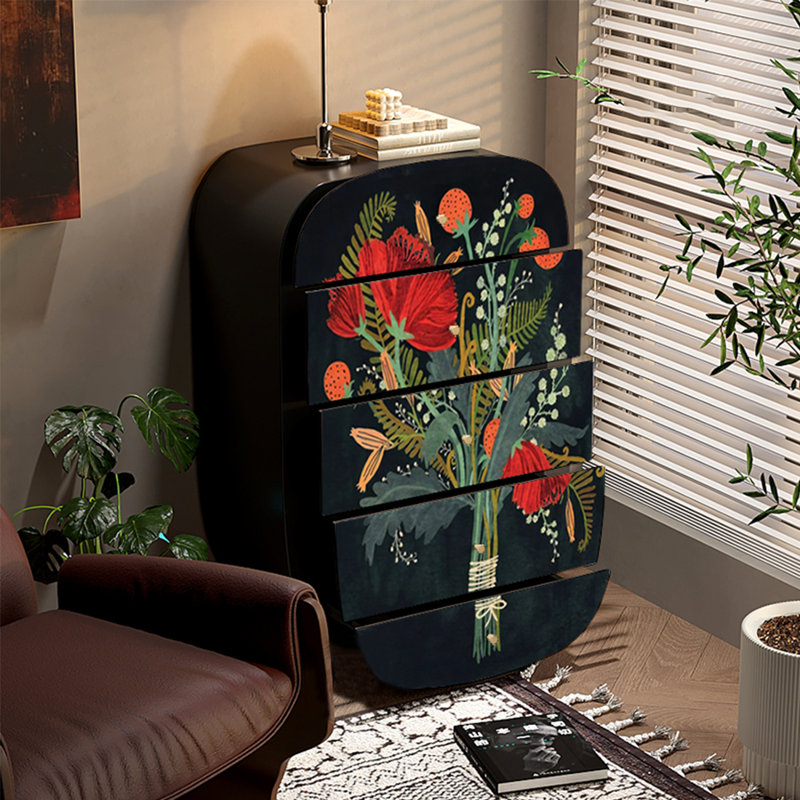 Creative five-drawer multi-function accent chest