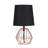 11.25" Copper Metal Table Lamp "Wesley Geometric", Copper