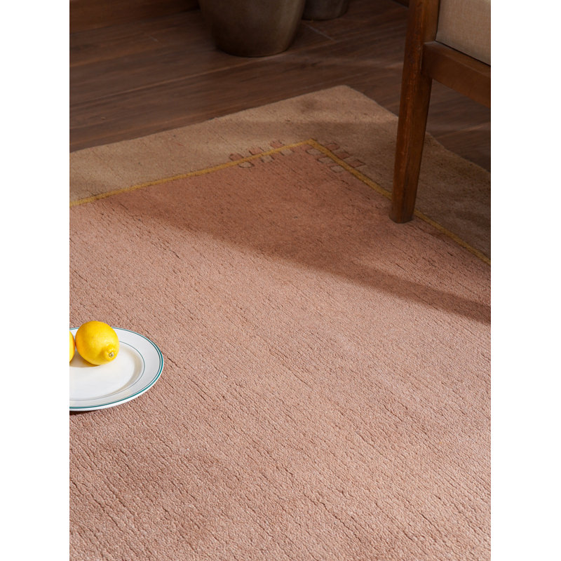 Choco 100% Wool Handmade Tibbati Contemporary Rectangle Indoor Area Rugs Hand Knotted, Rectangle 5'7'' x 7'10''