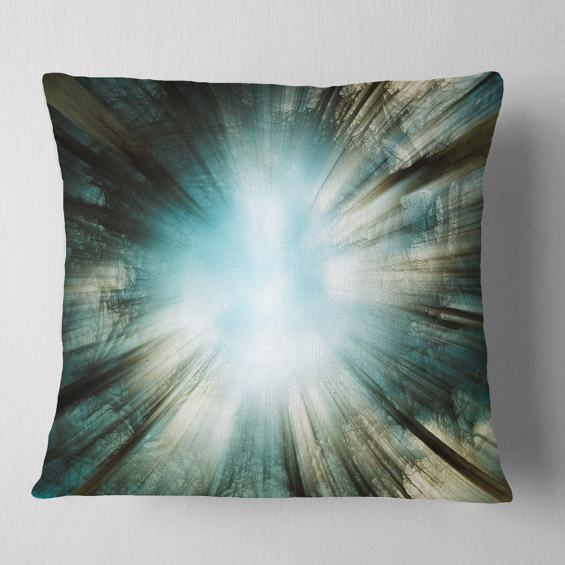 Lumière du ciel - coussin abstrait imprimé, Coussin décoratif, 16 po x 1 po
