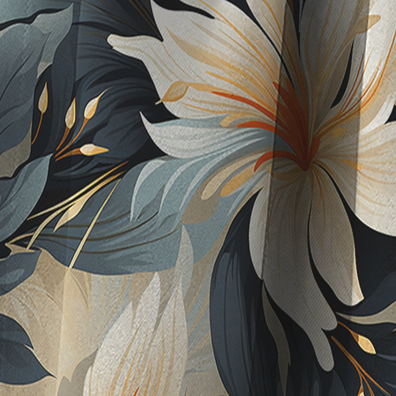 Motif tropical II - rideau floral - rideau occultant - 1 panneau, L 52 po x L 120 po