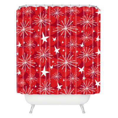 Rideau de douche simple Snow and Stars
