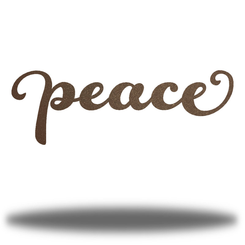 Estabanez Peace Décor, H 4 po x l 12 po x P 0,01 po, rouille
