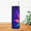 Gobelet personnalisé Neon Cannabilisé 20 oz avec couvercle et paille en acier inoxydable