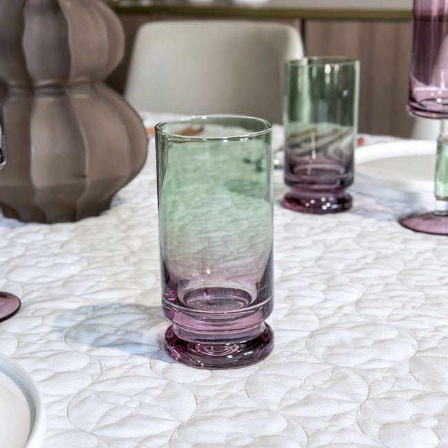 Highball Glass Set, Vert/mauve