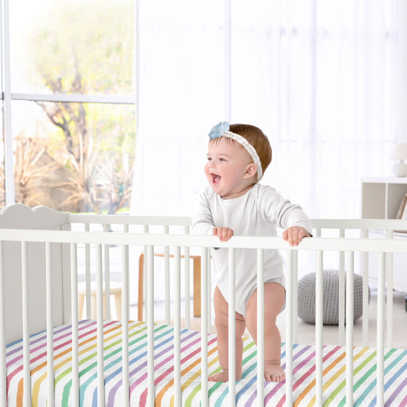 Drap-housse pour lit de bébé Rainbow