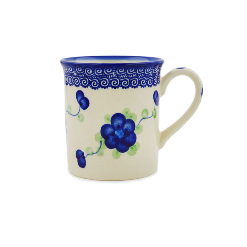 Tasse à café à polir Morning Pansy, Verre à vin, Coquelicots bleus