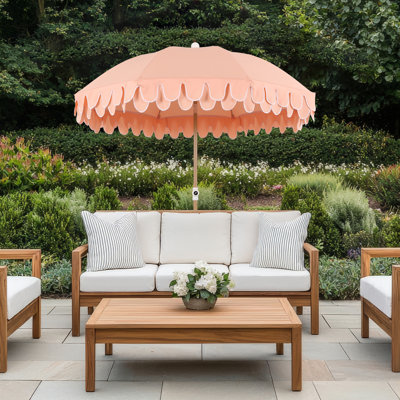 Parasol de plage à bordure festonnée 6,5 pi Horizon