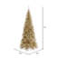 Sapin de noël artificiel 10' champagne tinsel