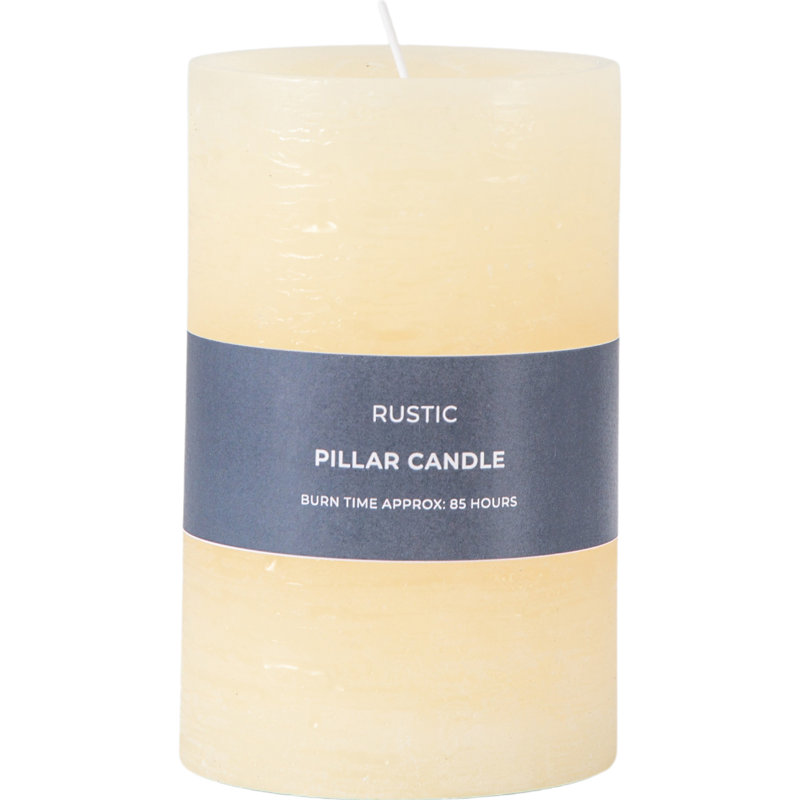 Unscented Pillar Candle, 14cm H x 9cm W x 9cm D, Sage