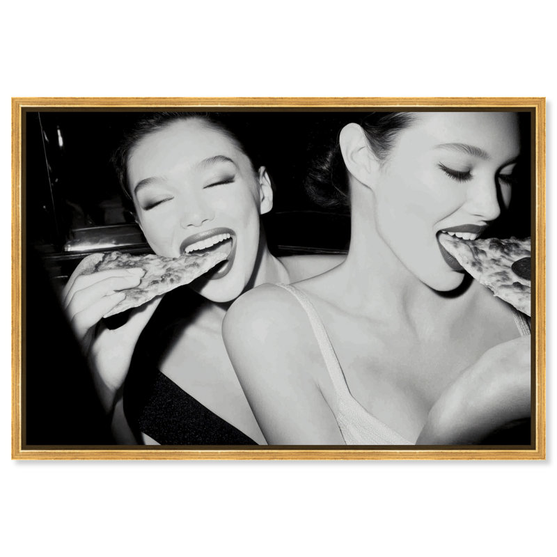 Midnight Mozzarella Print by Oliver Gal, 17"H x 25"W, Gold Floater Frame