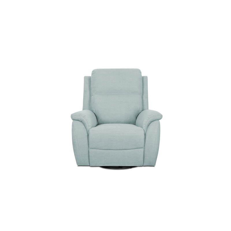 Sealy Posturepedic Ashland Motion Recliner with Adjustable Power Headrest and Active Lumbar Support, Blue