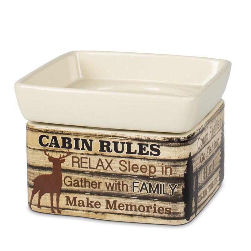 Chauffe-bougie à l'huile de cire Cabin Rules