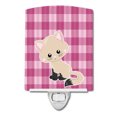 Kitten Cat on Ceramic Night Light