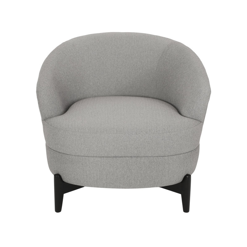 Hannon Upholstered Armchair, Gray Polyester Blend Incorrect