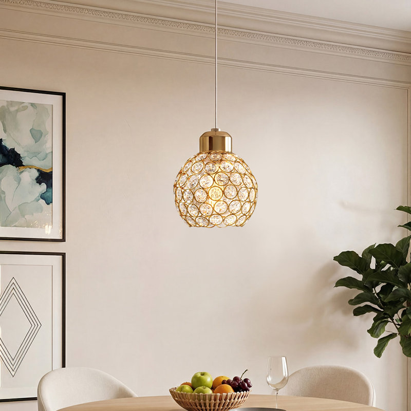 1 - Light Natural Dome Pendant