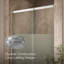 Elate Tall Sliding Shower Door, 75-1/2-In H X 44-1/4 - 47-5/8-In W, With Heavy 5/16-In Thick Crystal Clear Glass With Privacy Band-1164575746