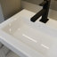 Meuble-lavabo de 24 po avec lavabo, meuble-lavabo pour petit espace, meuble-lavabo autoportant avec 2 armoires à fermeture douce