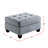 Grey Linen-like Fabric With Charming Button Seat And Stylish Covering Featuring Soft Padding