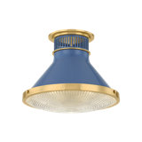 Highclere Flush Mount in Aged Brass and Off-White by Mark D. Sikes