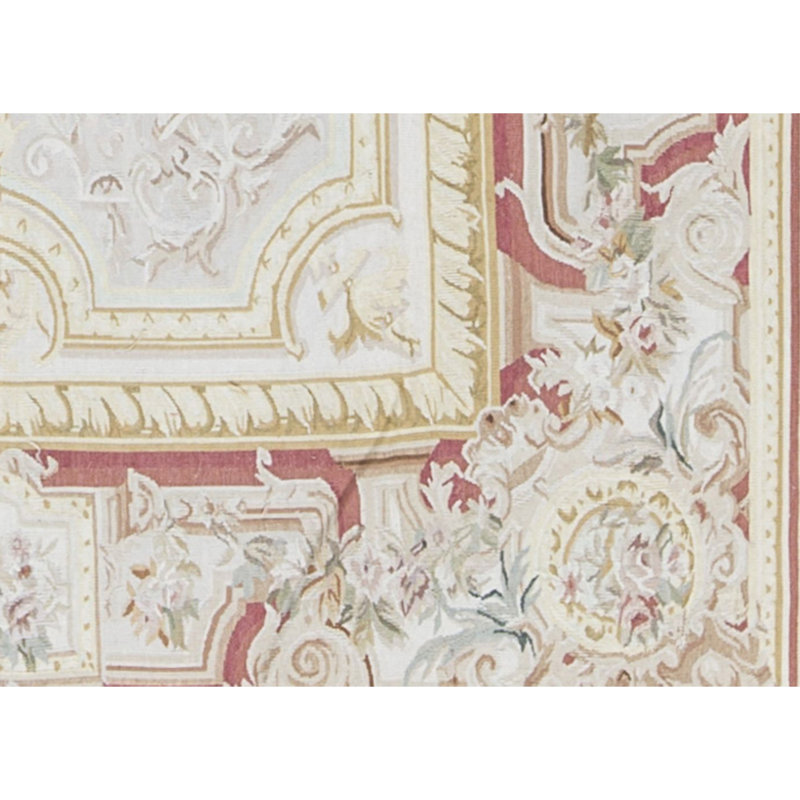 Aubusson Renaissance Wool Oriental Area Rug, Rectangle 9'8" x 14'2"