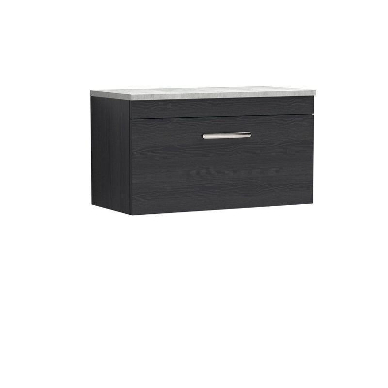 Athena 80.5cm Single Bathroom Vanity Base Only, Charcoal Black