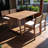 Multi-Person Outdoor Acacia Wood Dining Table And Chair Set, Thick Cushions, Suitable For Balcony, Vourtyard, And Garden.