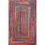 Tapis multicolore en coton tressé à la main bohème