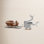 Alloy and Wood 3-Piece Sleigh and Reindeer Set