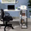 Bureau antique blanc et noir avec bibliothèque-1318659858