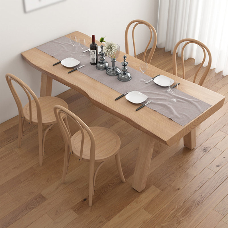 Table de salle à manger Burlywood, H 29,53 po x L 62,99 po x l 27,56 po