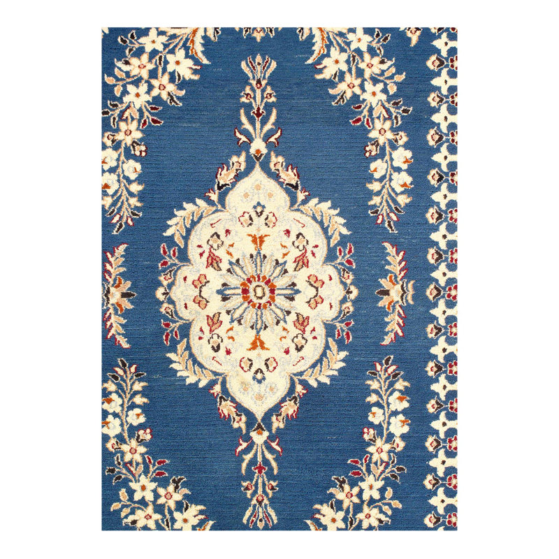 Isabelline Silkroad Fine Hand Knotted Nain Rug - 3'9'' X 6'2''