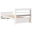 Bed Frame With Headboard Without Mattress White-1375389968