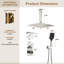 Système de douche thermostatique double à 3 fonctions avec 3 jets d'eau Rainfall Symphony-88543406