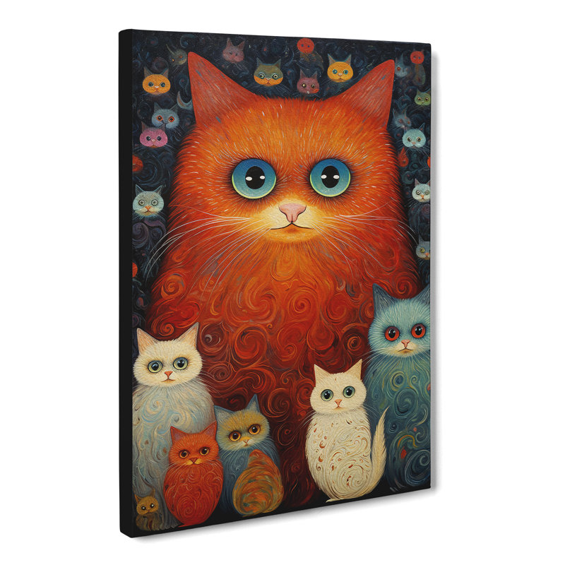 Persian Cat Orphism - No Frame Print, 50cm H x 35cm W x 3cm D