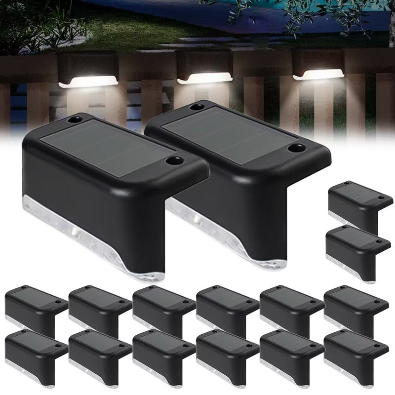 Solar Powered Integrated LED Step Light Pack, 5000K