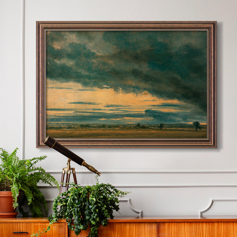 " Cloud Study " by John Constable, 24x34 INNER SIZE, Framed Canvas, Classic Mahogany