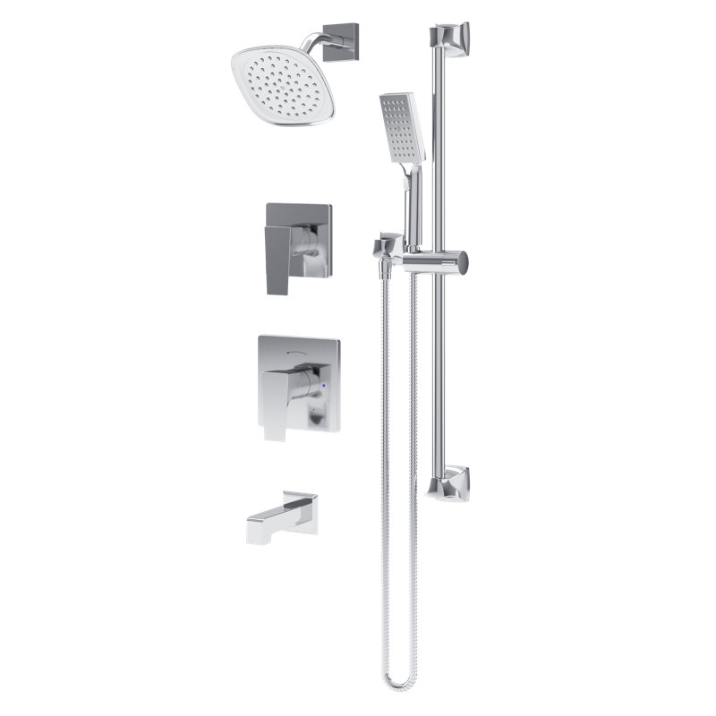 Verity HydroMersion Tub and Shower System with Hand Spray, Polished Chrome