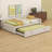 Full Size Upholstered L-Shaped Daybed – Twin Size Pop Up Trundle Included-1542214329