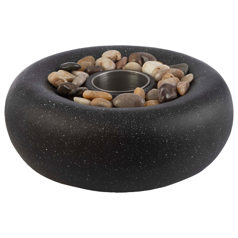 Akylah Tabletop Fire Pit - Bioethanol or Rubbing Alcohol Smokeless Firepit with Ceramic Wool and Extinguisher - Indoor and Outdoor Fire Pits by Pure Garden