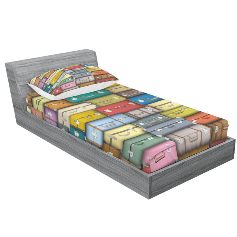 Microfiber Sheet Set, Twin Sheet Set with Fitted Sheet