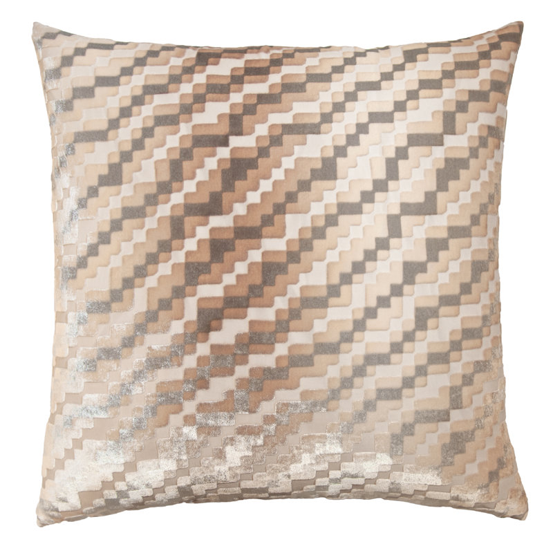 Steps Square Pillow Cover & Insert in Copper Ivy, 18"H x 18"W, Copper Ivy Geometric