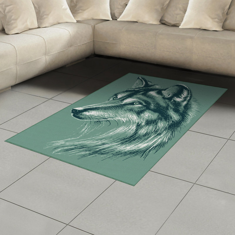 Tapis décoratif à longs poils en fibre de polyester haute densité Animal, Rectangle— 4 pi x 5 pi 8 po