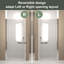 Porte de douche pivotante en aluminium chromé 33-32 pouces