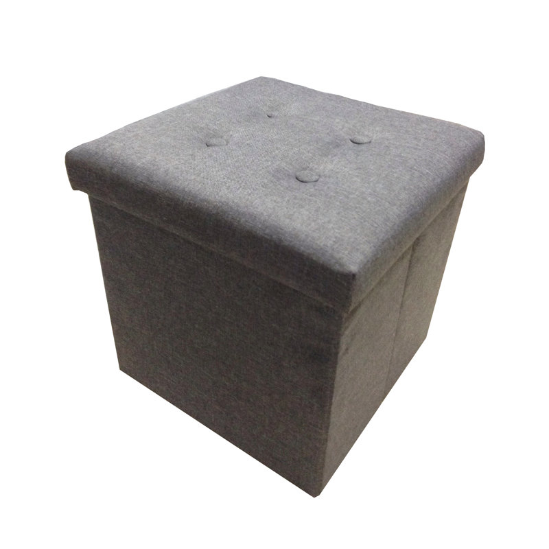 Contemporary Practical Linen Storage Boxes Grey, 38cm H x 40cm W x 6cm D