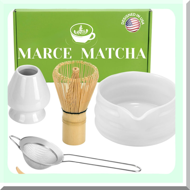 Matcha Tea Set with Whisk and Bowl
