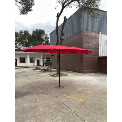 Parasol d'extérieur double face pour terrasse Tiffney