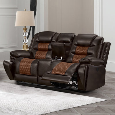 Causeuse en simili cuir 74,4 po Riek