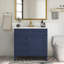 Meuble-lavabo de 36 po avec lavabo supérieur, meuble-lavabo moderne avec 2 tiroirs et tiroir escamotable, meuble-lavabo simple-720733707