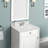 25 Inch Snow White Quartz Vanity Top With Sink & Backsplash-119457691